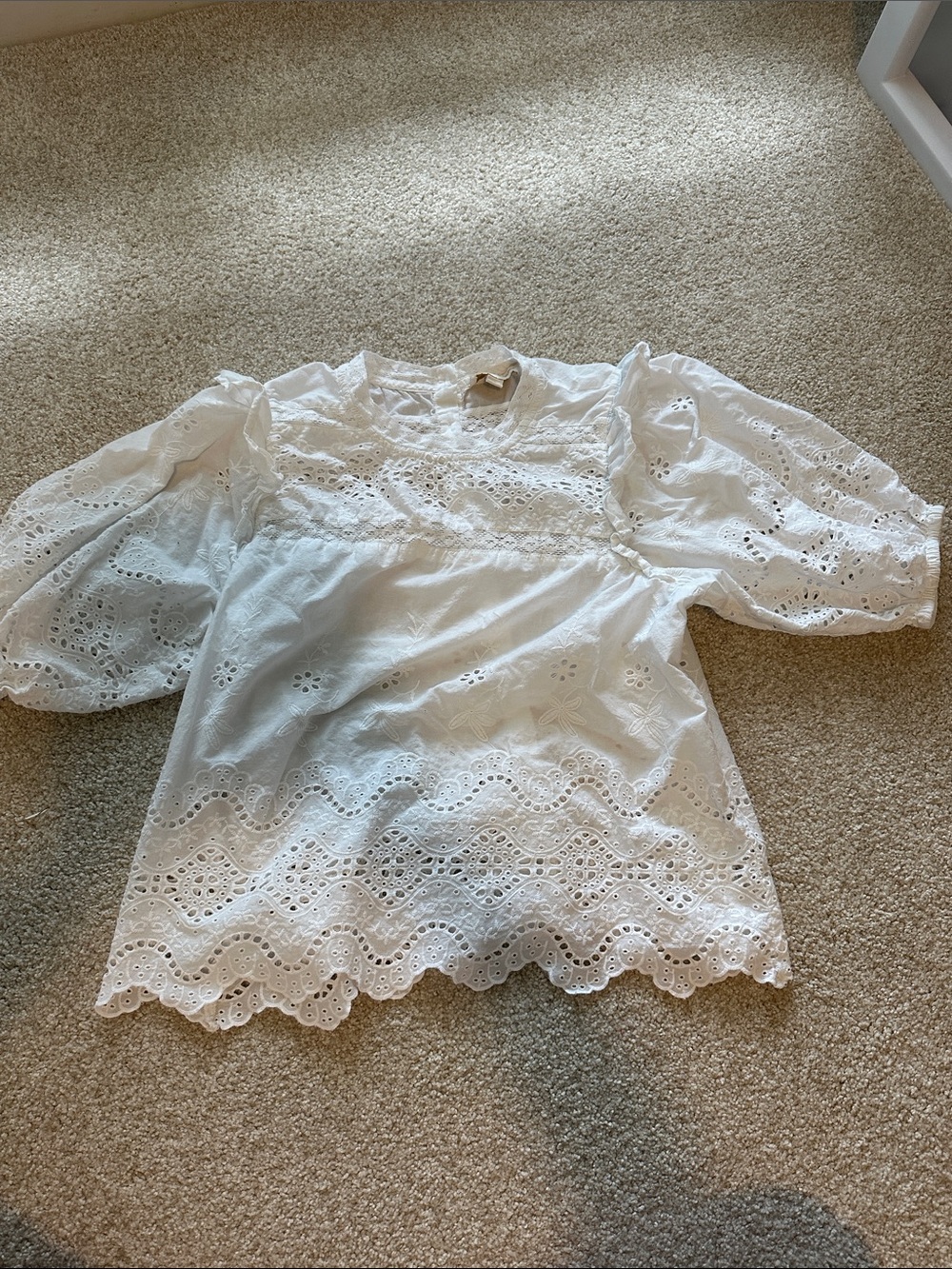 Jennifer & Grace White Eyelet Top